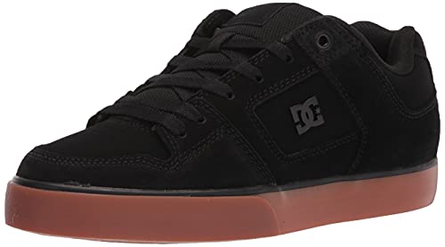 DC Herren Pure Casual Low Top Schnürschuh Sneaker, Schwarz/Schwarz/Gum, 46 EU von DC