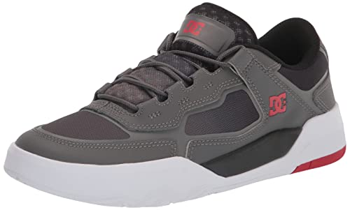 DC Metrischer Skate-Schuh für Herren, Grau/Schwarz/Rot, 44.5 EU von DC