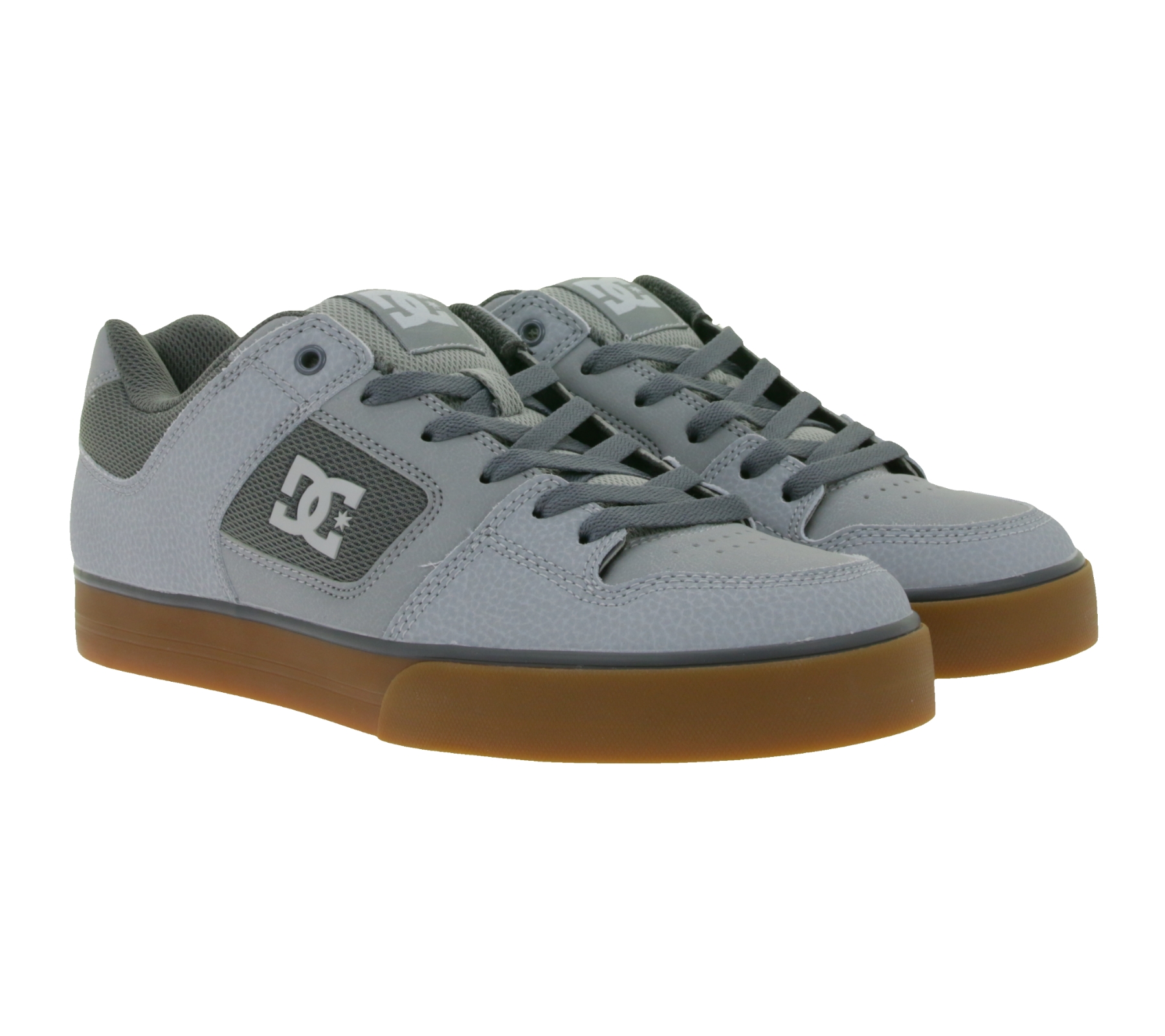 DC Pure Herren Low Top Sneaker mit Mesh-Innenmaterial Echtleder-Schuhe 300660 Grau von DC Shoes