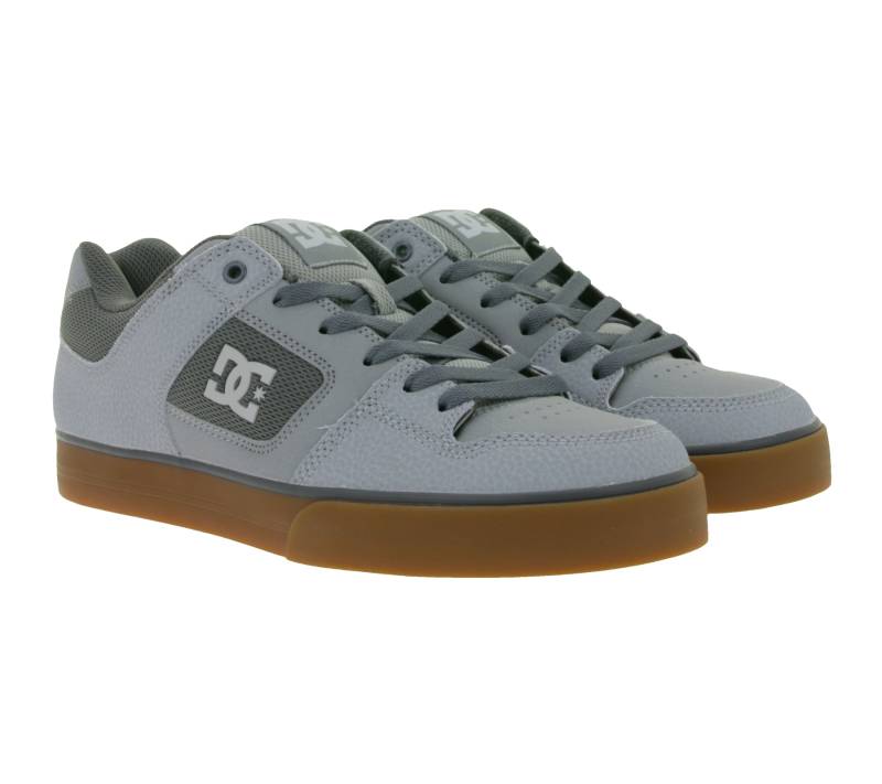 DC Pure Herren Low Top Sneaker mit Mesh-Innenmaterial Echtleder-Schuhe 300660 Grau von DC Shoes