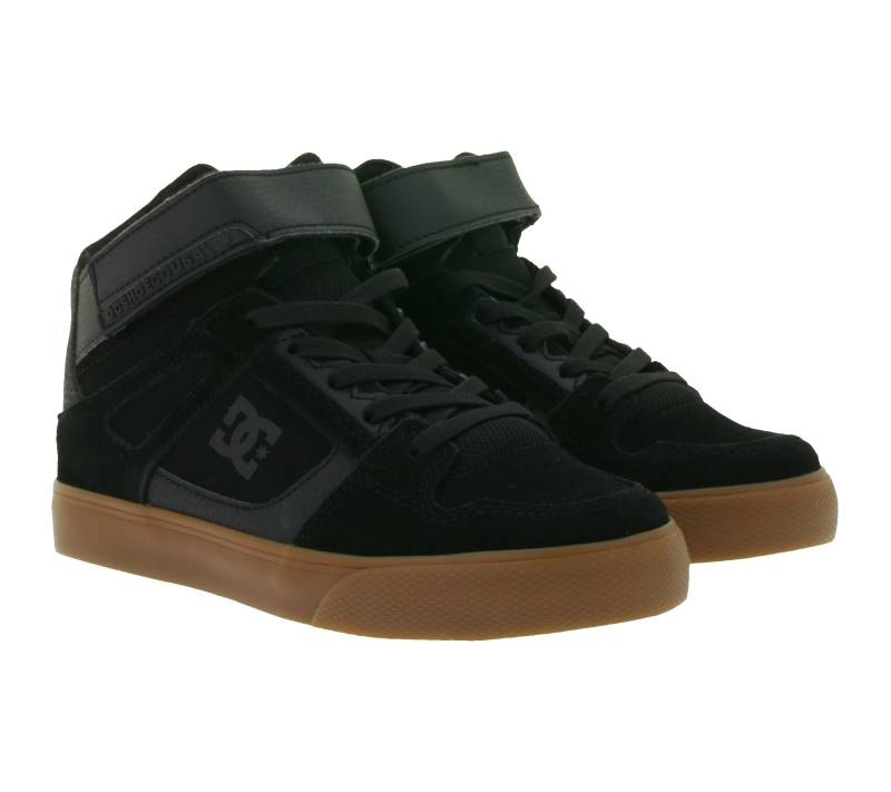 DC Pure High-Top EV Kinder Mid-Top Sneaker Skate-Schuhe mit Belüftungslöcher Echtleder-Schuhe ADBS300324 Schwarz von DC Shoes