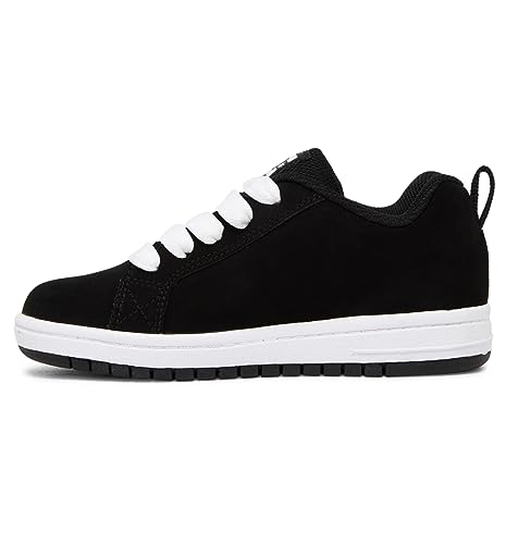 DC SHOES Court Graffik Skate Shoe, Black/White, 32 EU von DC Shoes