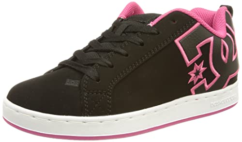 DC SHOES Damen Court Graffik Sneaker, Black/PINK Stencil, 40.5 EU von DC Shoes