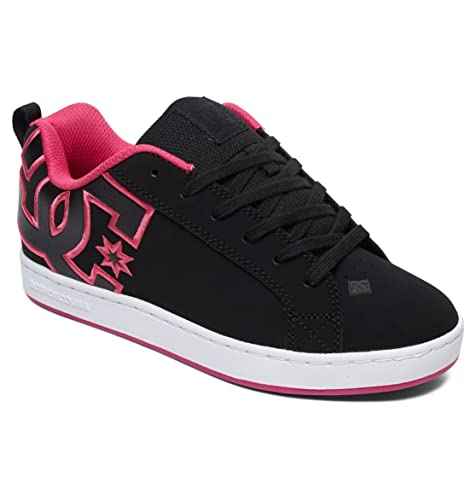 DC SHOES Damen Court Graffik Sneaker, Black/PINK Stencil, 42 EU von DC Shoes