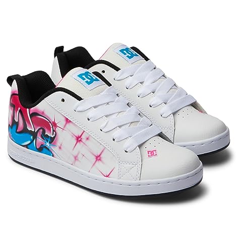 DC SHOES Damen Court Graffik Sneaker, Bright Rose, 39 EU von DC Shoes