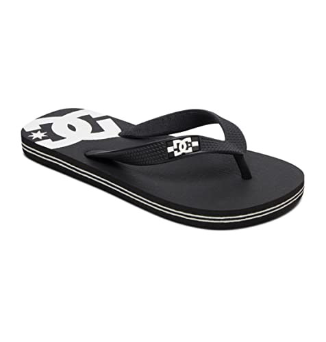 DC Shoes Baby Spray-Sandalen für Jungen Flip-Flop, Black White, 21.5 EU von DC Shoes