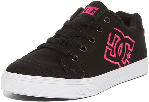 DC Shoes Mädchen Chelsea Sneaker, Black Pink Stencil, 27.5 EU von DC Shoes