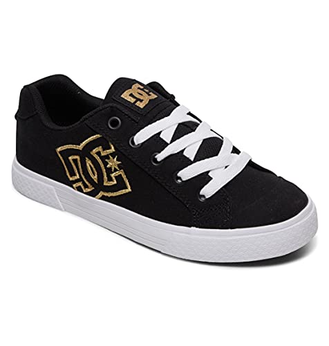 DC Shoes Damen Chelsea TX Sneaker, Black/Gold, 36 EU von DC Shoes