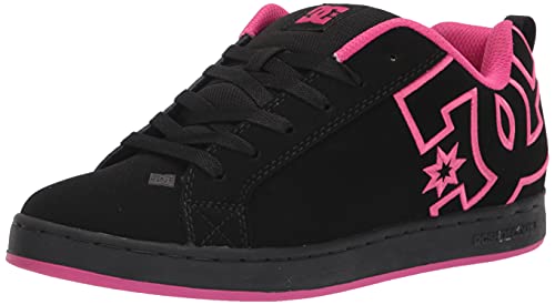 DC Shoes Damen Court Graffik Casual Low Top Skateschuh Skate-Schuh, Schwarz/Pink, 38.5 EU von DC Shoes
