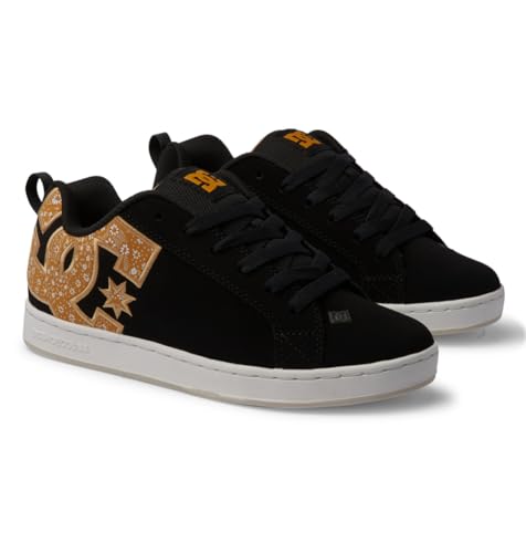DC Shoes Damen Court Graffik Sneaker, Black/Gold, 36 EU von DC Shoes