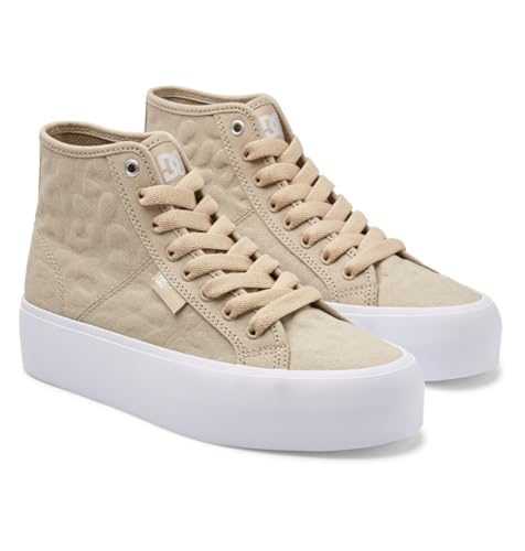 DC Shoes Damen Manual Hi Platform Sneaker, Espresso/Taupe, 36.5 EU von DC Shoes