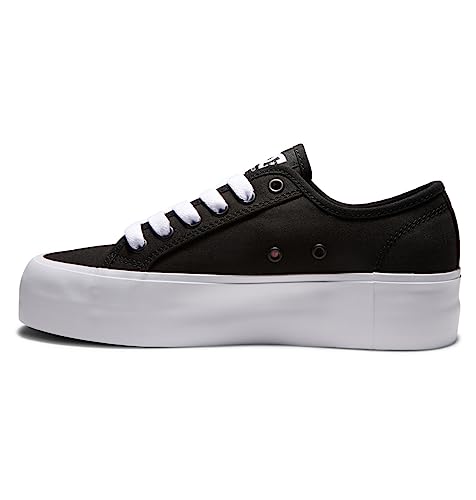 DC Shoes Damen Manual Sneaker, Black/White, 39 EU von DC Shoes