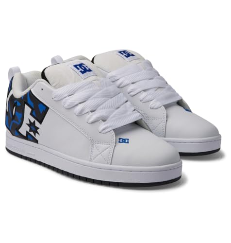 DC Shoes Herren Court Graffik Sneaker, White/Grey/Blue, 46 EU von DC Shoes
