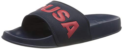 DC Shoes Herren DC Slide Badeschuhe, Blau (Navy/Red Nrd), 43 EU von DC Shoes