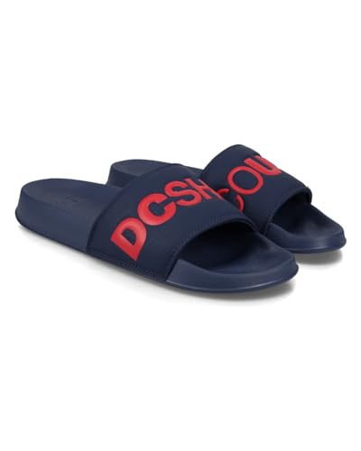 DC Shoes Herren DC Slide Badeschuhe, Blau (Navy/Red Nrd), 46 EU von DC Shoes