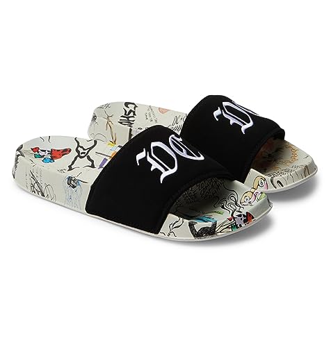 DC Shoes Herren DC Slide SE Sandale, White/Multi, 46 EU von DC Shoes