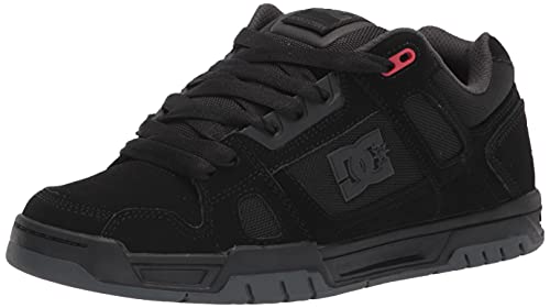 DC Shoes Herren Hirsch Skate-Schuh, Schwarz/Grau/Rot, 44 EU von DC Shoes