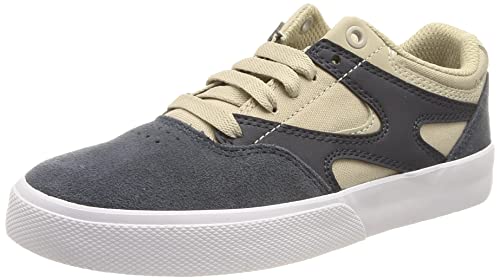 DC Shoes Herren Kalis Vulc-Leather Shoes for Men Sneaker, Navy/Khaki, 36 EU von DC Shoes