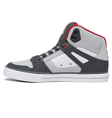 DC Shoes Herren Pure High-top Wc Sneaker, Grey Red White, 43 EU von DC Shoes