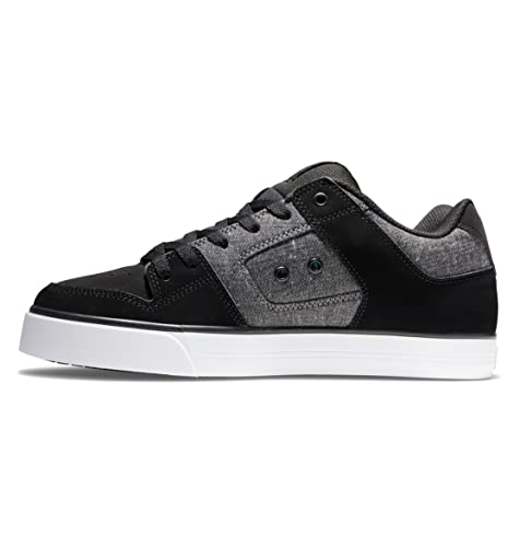 DC Shoes Herren Pure-Leather Shoes for Men Sneaker, Black/Grey/Black, 46 EU von DC Shoes