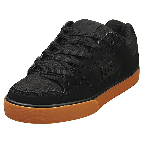 DC Shoes Herren Pure-Leather Shoes for Men Sneaker, Black/Gum, 42 EU von DC Shoes