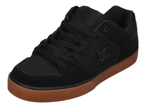 DC Shoes Herren Pure-Leather Shoes for Men Sneaker, Black/Gum, 47 EU von DC Shoes