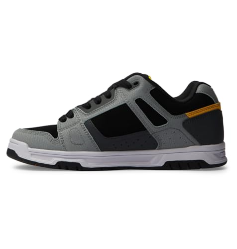 DC Shoes Herren Stag Sneaker, Grey/Yellow, 43 EU von DC Shoes