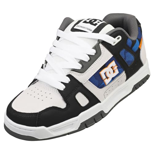 DC Shoes Herren Stag Sneaker, White/Black/ORANGE, 43 EU von DC Shoes