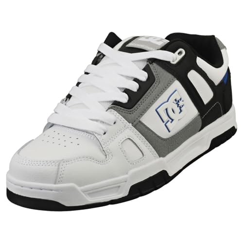 DC Shoes Herren Stag Sneaker, White/Grey/Blue, 40.5 EU von DC Shoes