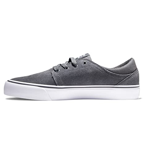 DC Shoes Herren Trase-Suede Shoes for Men Sneaker, Grey/Grey/RED, 44.5 EU von DC Shoes