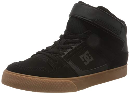 DC Shoes Jungen Pure High-top Elastic Sneaker, Black Gum, 29 EU von DC Shoes