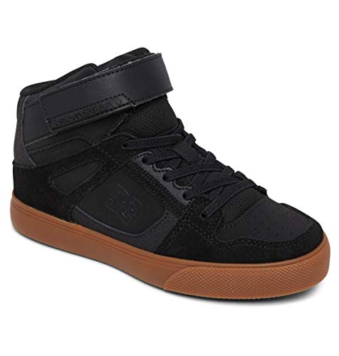 DC Shoes Jungen Pure High-top Elastic Sneaker, Black Gum, 32 EU von DC Shoes