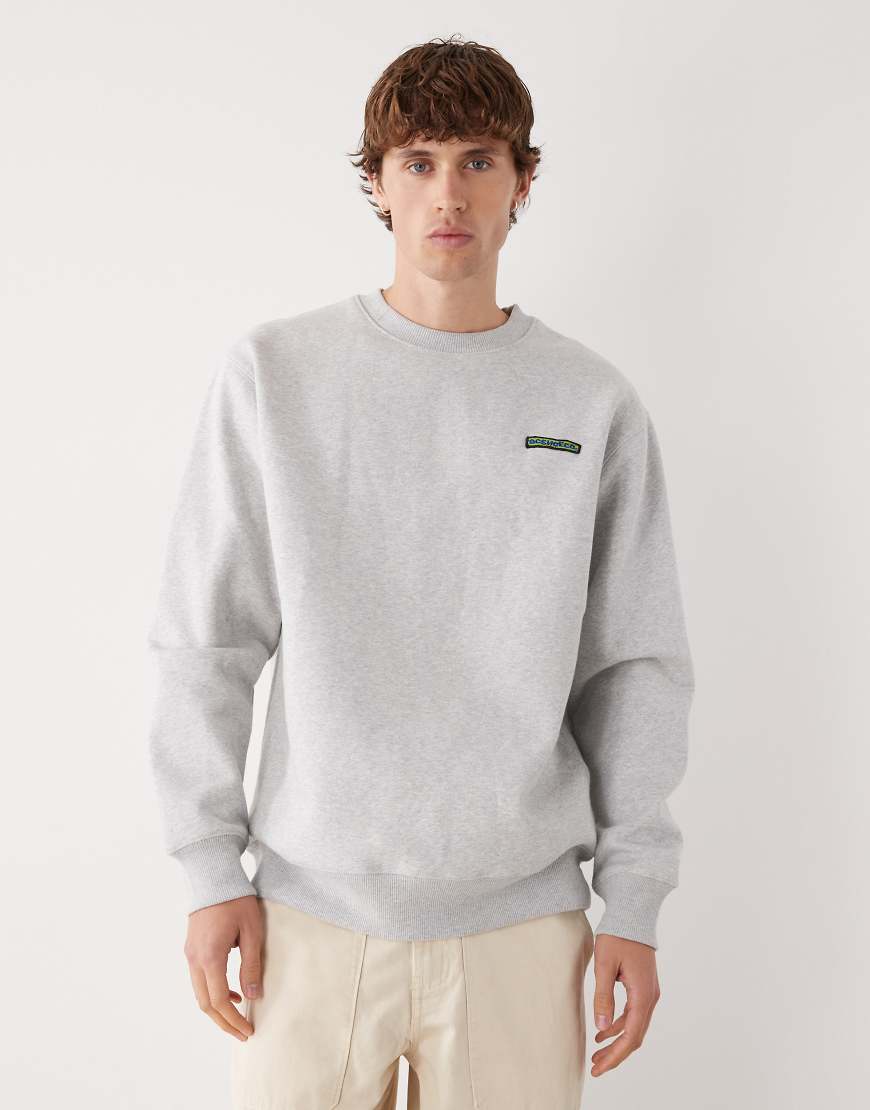 DC Shoes - Patch it - Sweatshirt in hellem Heidegrau von DC Shoes