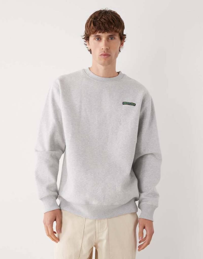 DC Shoes - Patch it - Sweatshirt in hellem Heidegrau von DC Shoes