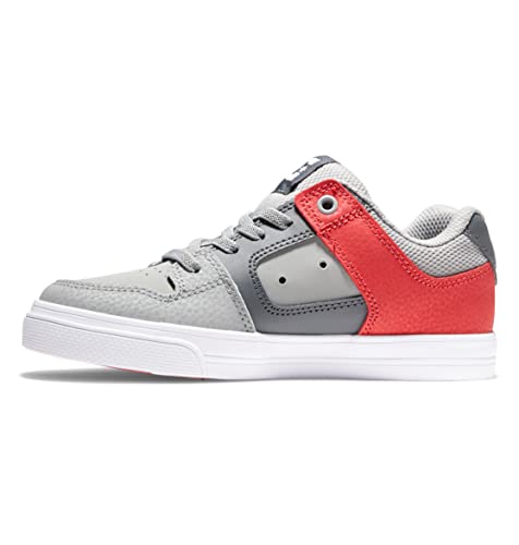 DC Shoes Pure Elastic-Shoes for Boys 8-16 Sneaker, Grey/Grey/White, 30.5 EU von DC Shoes