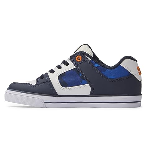 DC Shoes Jungen Pure Elastic Sneaker, Shady Blue Orange, 33 EU von DC Shoes