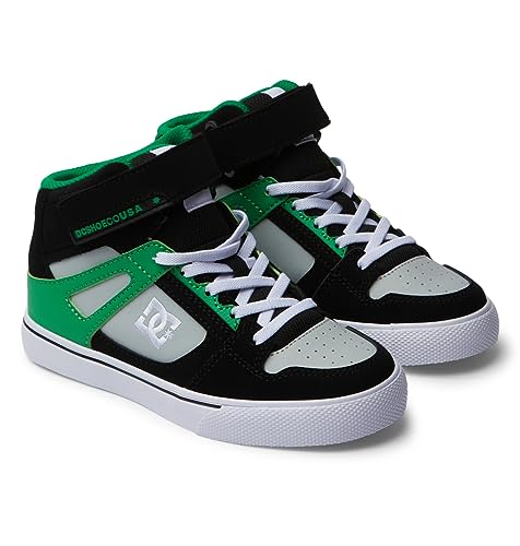DC Shoes Pure High-Top EV Sneaker, Black/Kelly Green, 33 EU von DC Shoes