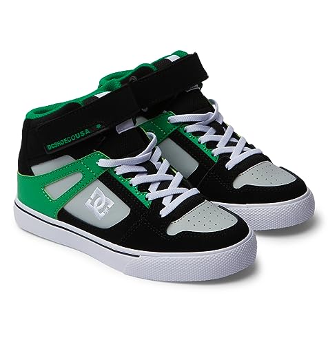 DC Shoes Pure High-Top EV Sneaker, Black/Kelly Green, 35 EU von DC Shoes