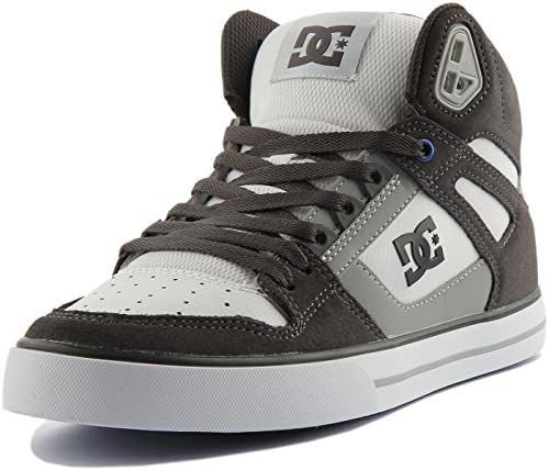 DC Shoes Pure High-Top WC, Skateboardschuhe für Herren, Grau / Weiß / Blau., 43 EU von DC Shoes