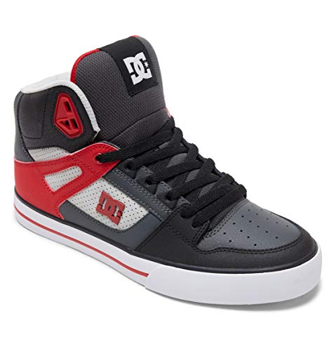 DC Shoes Pure High-Top WC, Skateboardschuhe für Herren, Grey Red, 43 EU von DC Shoes