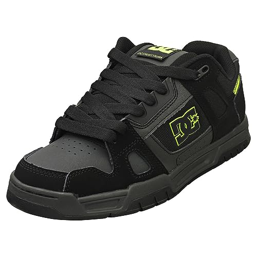 DC Shoes Herren Stag Sneaker, Black Lime Green, 41 EU von DC Shoes