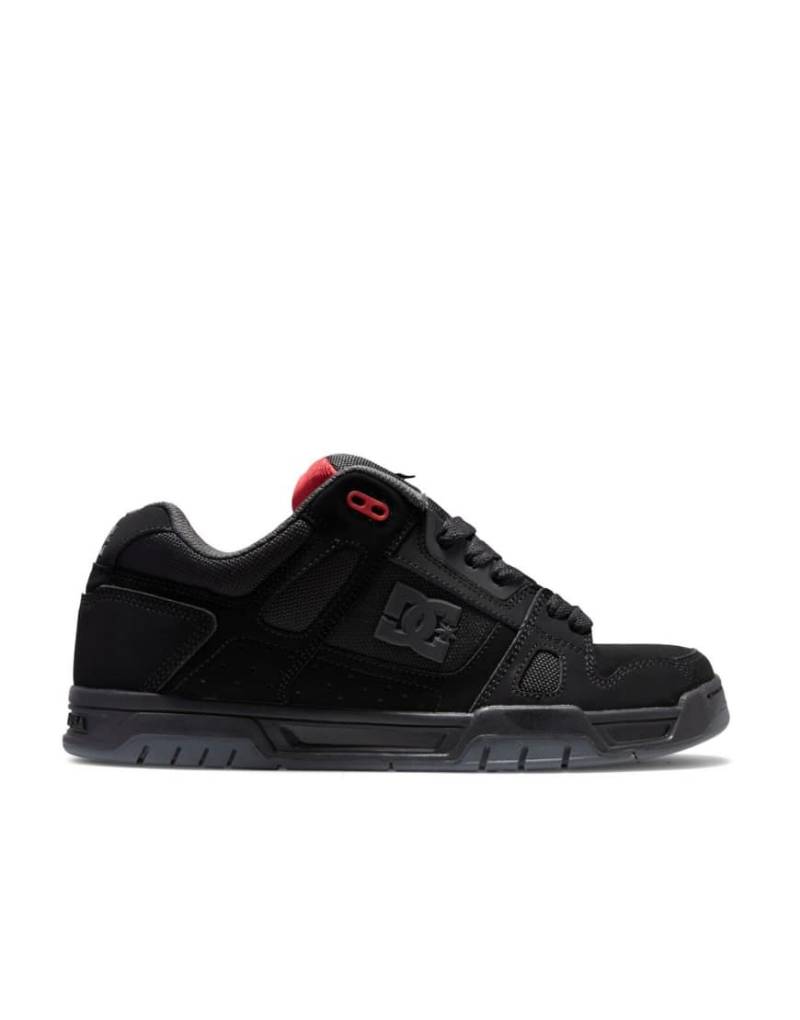 DC Shoes - Stag - Sneaker aus Leder in Schwarz/Grau/Rot von DC Shoes
