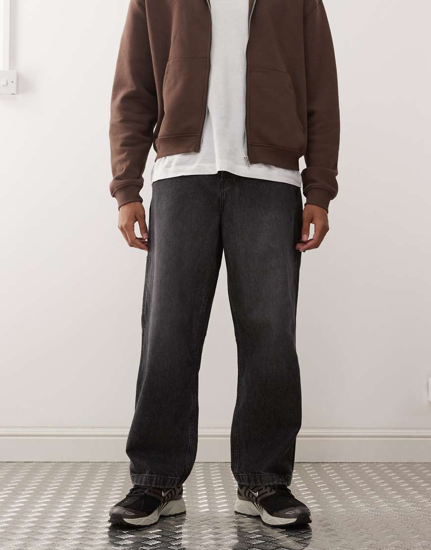 DC Shoes - Worker - Sehr weite Hose im Zimmermann-Stil aus Denim in Schwarz von DC Shoes