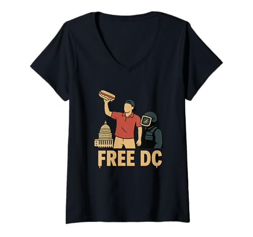 Damen DC Sandwich Guy - Der Sandwich-Typ T-Shirt mit V-Ausschnitt Damen DC Sandwich Guy - Der Sandwich-Typ T-Shirt mit V-Ausschnitt von DC sandwich guy Official Tee
