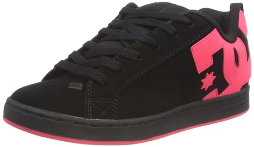 DC Shoes Damen Court Graffik Skate-Schuh, Schwarz/Pink, 36.5 EU von DC Shoes