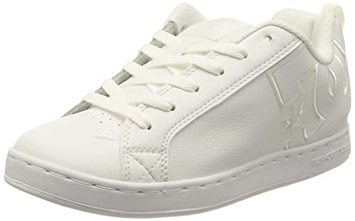 DC Damen Court Graffik Casual Low Top Skateschuh Skate-Schuh, Weiß/Weiß/Weiß 10 Medium US, 41.5 EU von DC