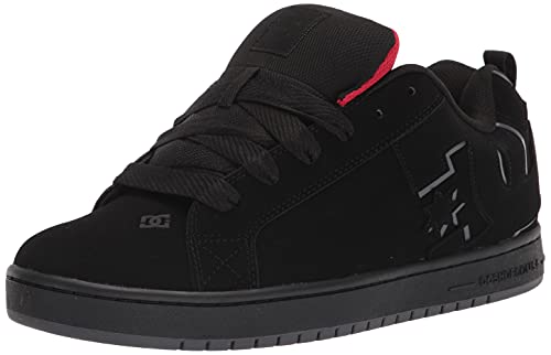 DC Shoes Herren Court Graffik Casual Low Top Skateschuh Sneaker Skate-Schuh, Schwarz/Rot, 42.5 EU von DC Shoes