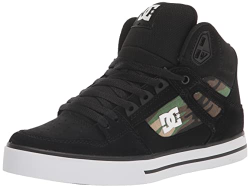 DC Herren Pure High-Top Wc Skate-Schuh, Schwarz-Camouflage-Muster, 48 EU von DC