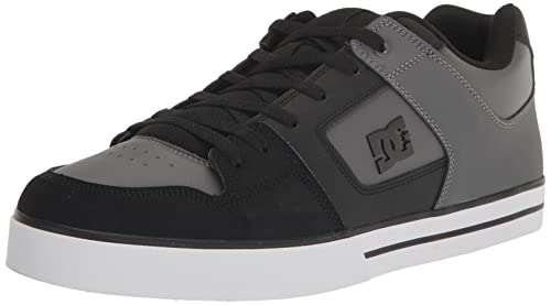 DC Herren Pure Low Top Schnürschuh Casual Shoe Sneaker Skate-Schuh, Schwarz/Grau/Grau, 44 EU von DC