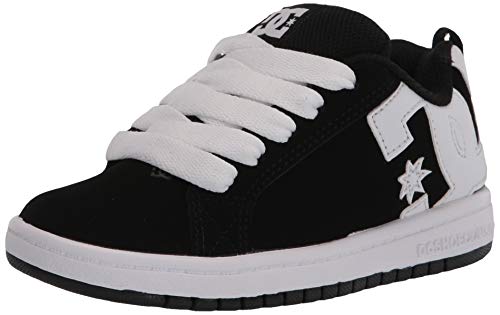 DC Shoes Unisex Kinder Court Graffik Skate Schuh Kind, schwarz/weiß - Größe: 30 EU von DC